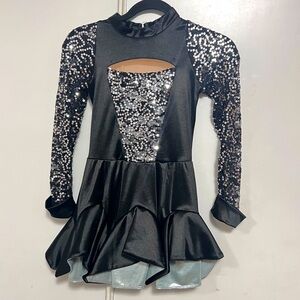 Revolution Dancewear | Girl’s Sequins Black and Silver Size LC 8-10 Shorts under